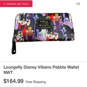 RARE Loungefly Disney Villains Long Wallet Purse